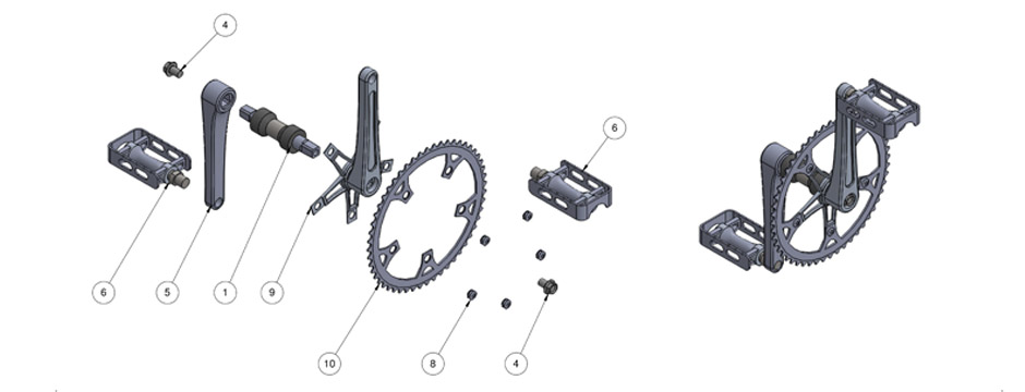 SolidWorks Crankset